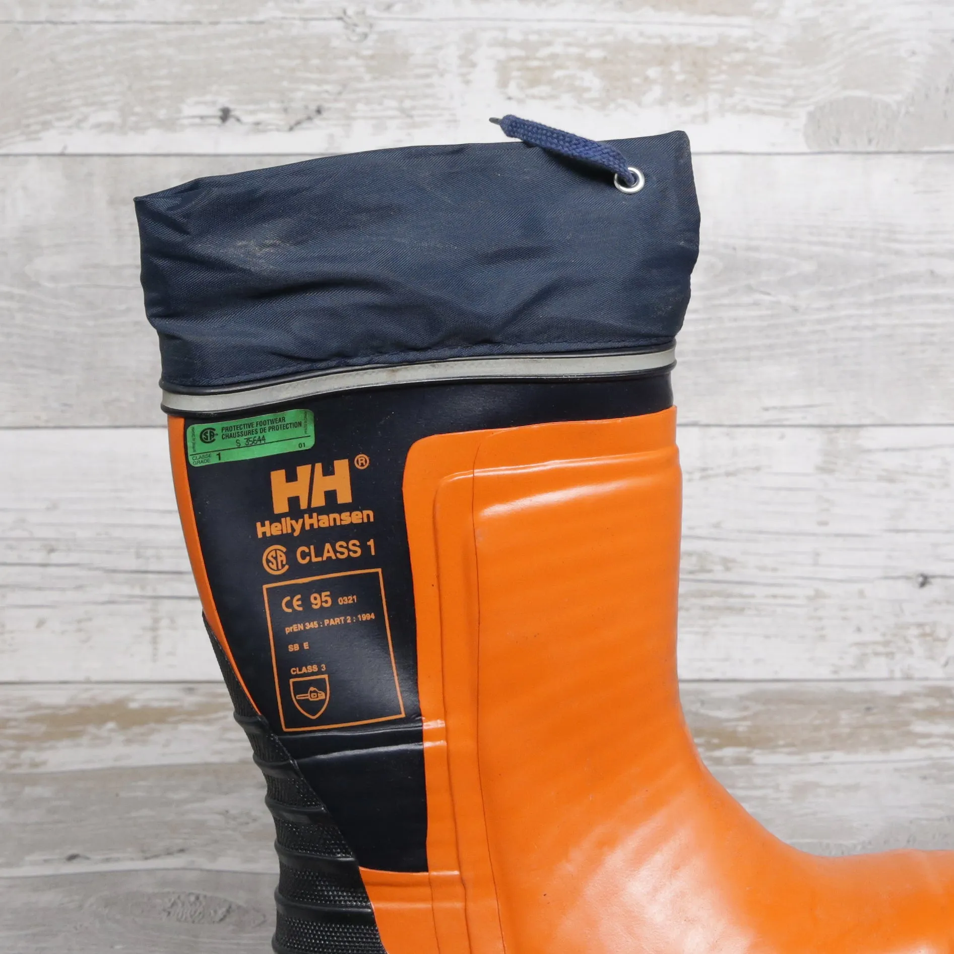 De-Branded Steel Toe Cap Chainsaw Class 3 Wellington Boots UK5.5