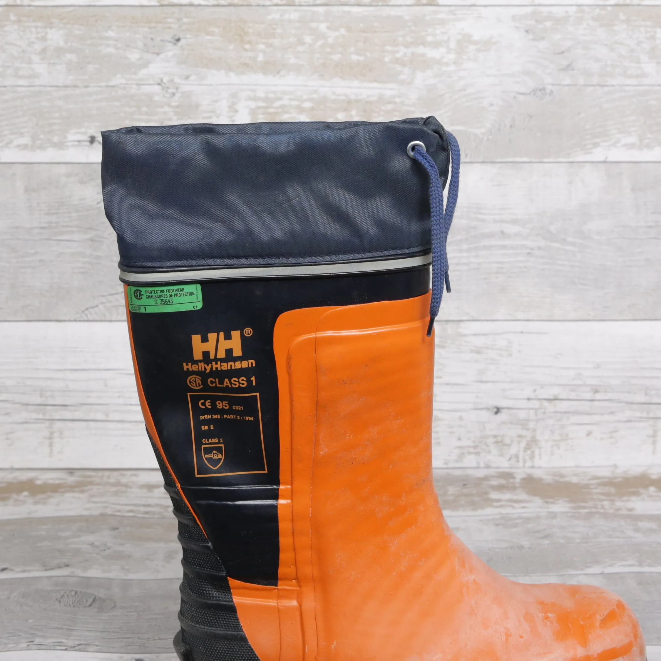 De-Branded Steel Toe Cap Chainsaw Class 3 Wellington Boots UK7.5