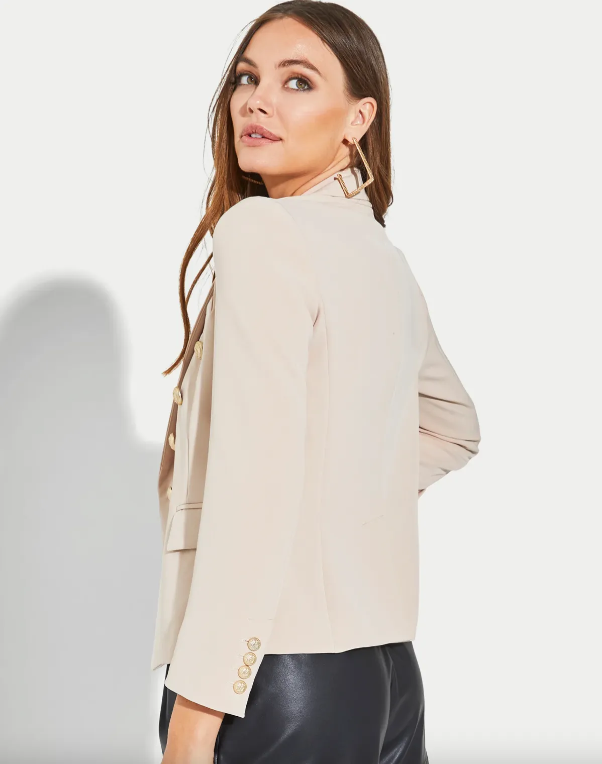 Delilah Crepe Blazer - Latte