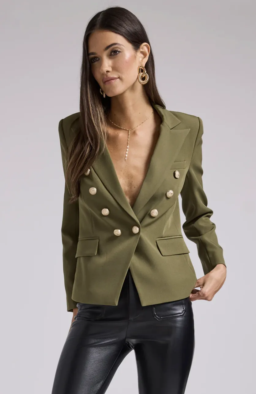 Delilah Crepe Blazer - Olive