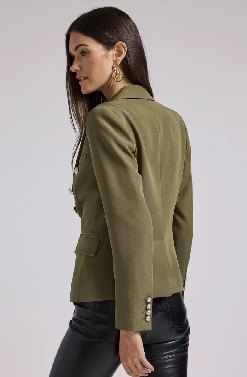 Delilah Crepe Blazer - Olive