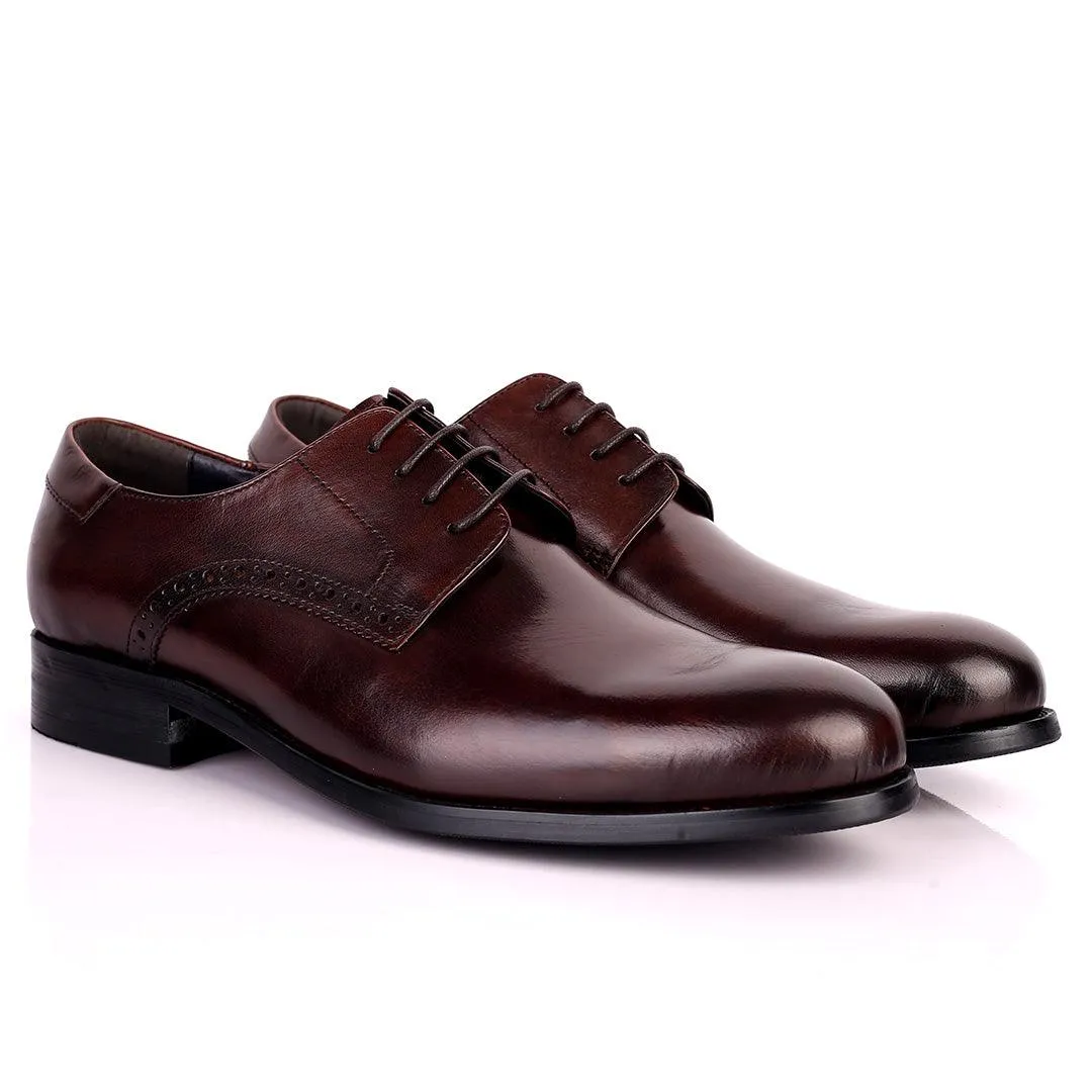 Dino Veratti Lace up Formal Superlative Shoe - Coffee