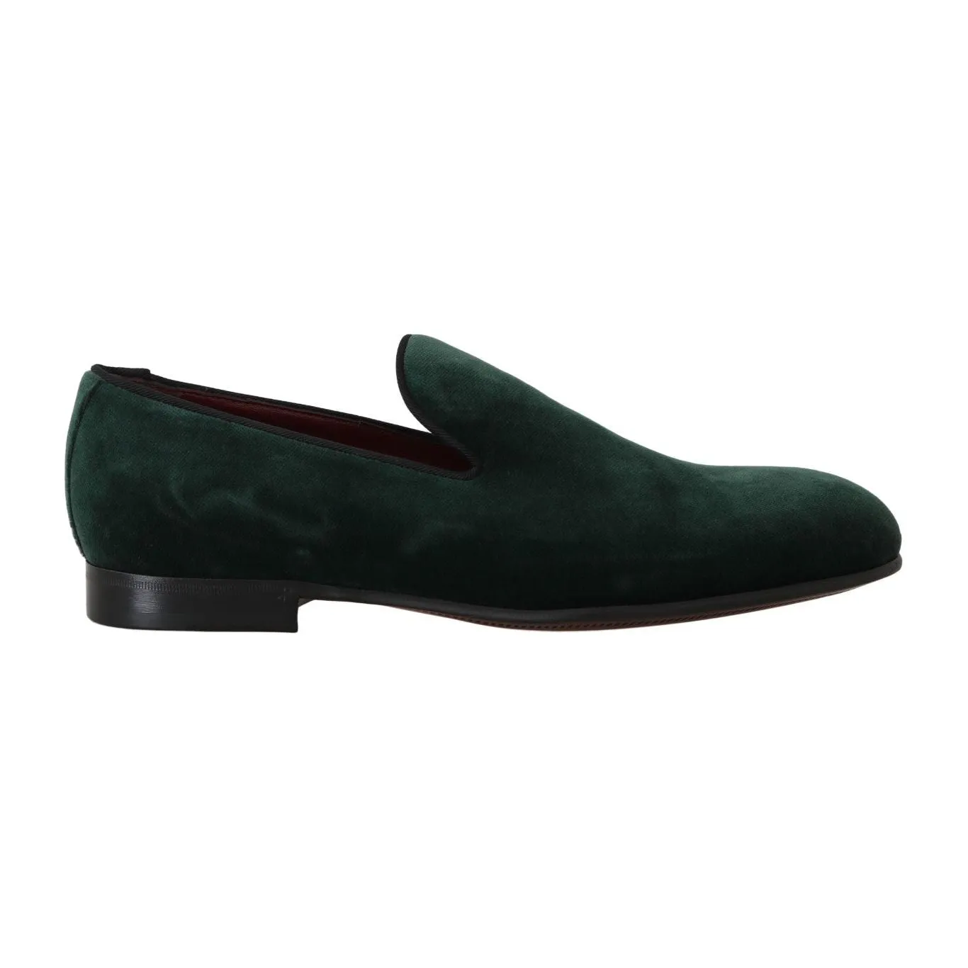 Dolce & Gabbana Elegant Green Suede Slip-On Loafers