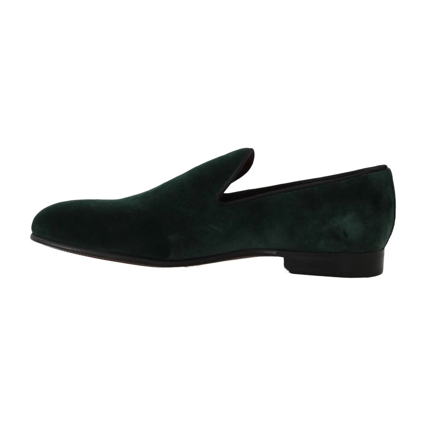 Dolce & Gabbana Elegant Green Suede Slip-On Loafers