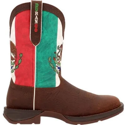 Durango Men's Rebel By Mexico Flag 11" ST Western Boot -Brown- DDB0431