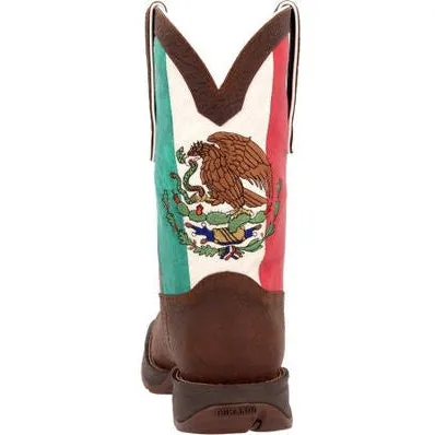 Durango Men's Rebel By Mexico Flag 11" ST Western Boot -Brown- DDB0431