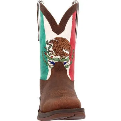 Durango Men's Rebel By Mexico Flag 11" ST Western Boot -Brown- DDB0431