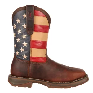 Durango Men's Rebel Leather Steel Toe Flag Boot DB020