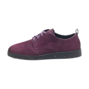 Ecco Low-Top Sneakers Leather Maroon Colour For Women