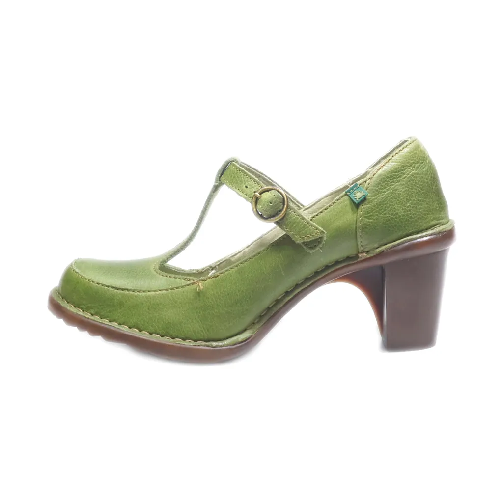 El Naturalista High-Heel Shoes Leather Green Colour For Women