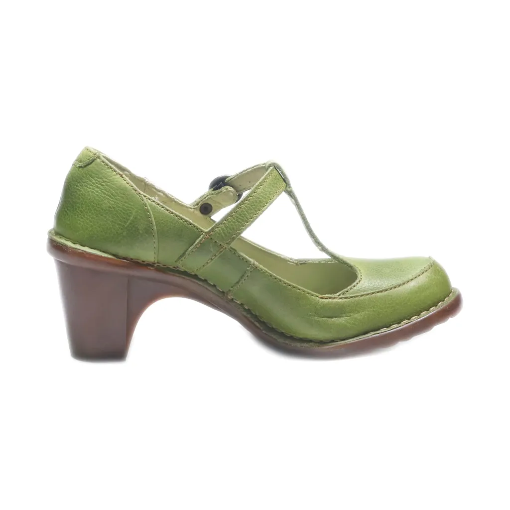 El Naturalista High-Heel Shoes Leather Green Colour For Women