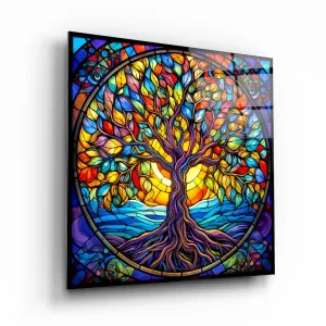 Eternal Tree of Life Glass Wall Art