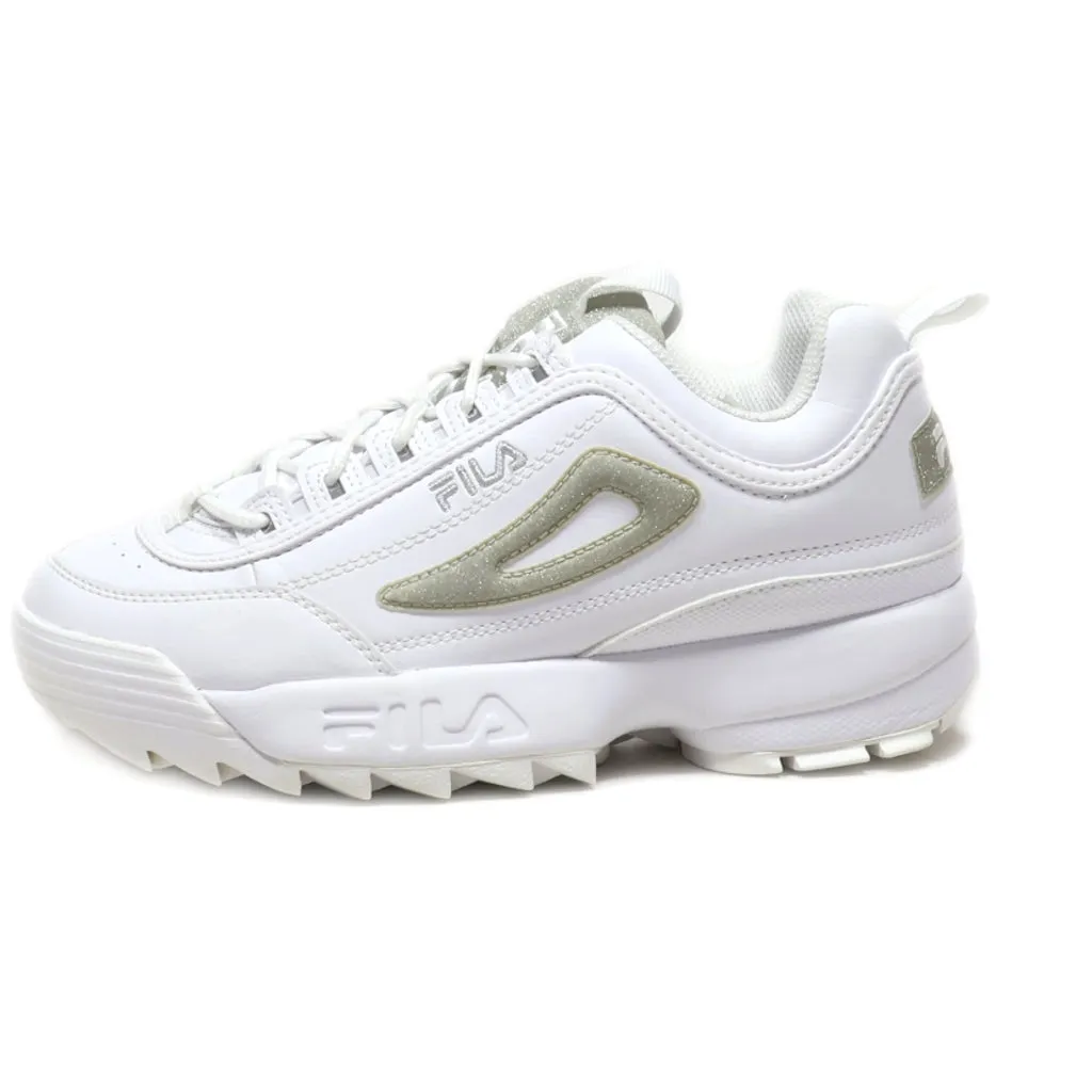 Fila Disruptor 2 Sport Shoes Pu Leather White Colour For Women