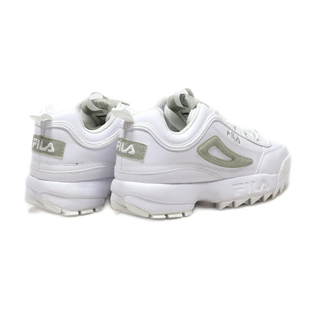 Fila Disruptor 2 Sport Shoes Pu Leather White Colour For Women