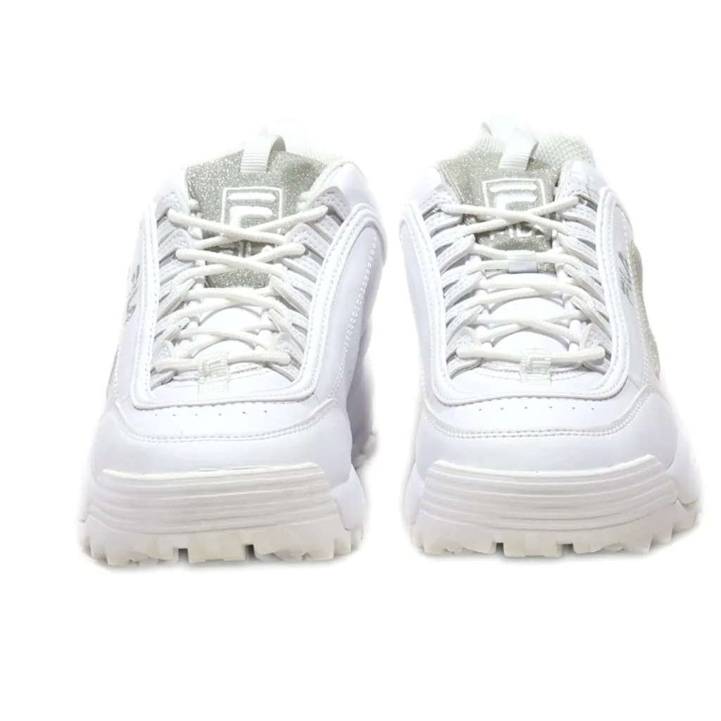 Fila Disruptor 2 Sport Shoes Pu Leather White Colour For Women