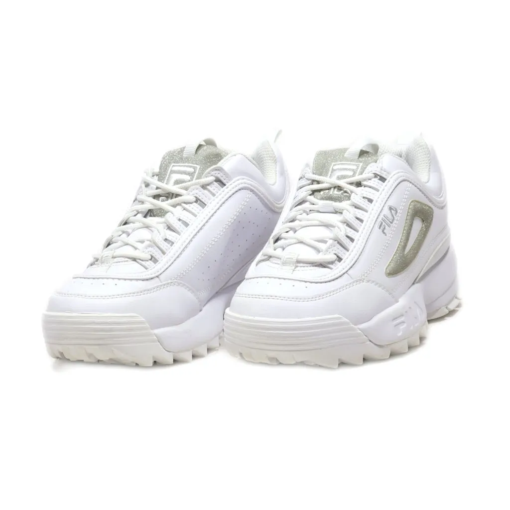 Fila Disruptor 2 Sport Shoes Pu Leather White Colour For Women