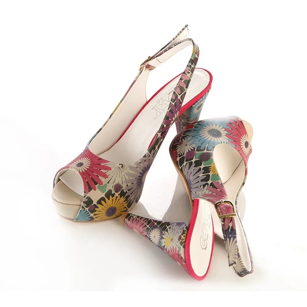 Flowers Heel Shoes PLT2048