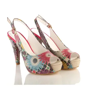 Flowers Heel Shoes PLT2048