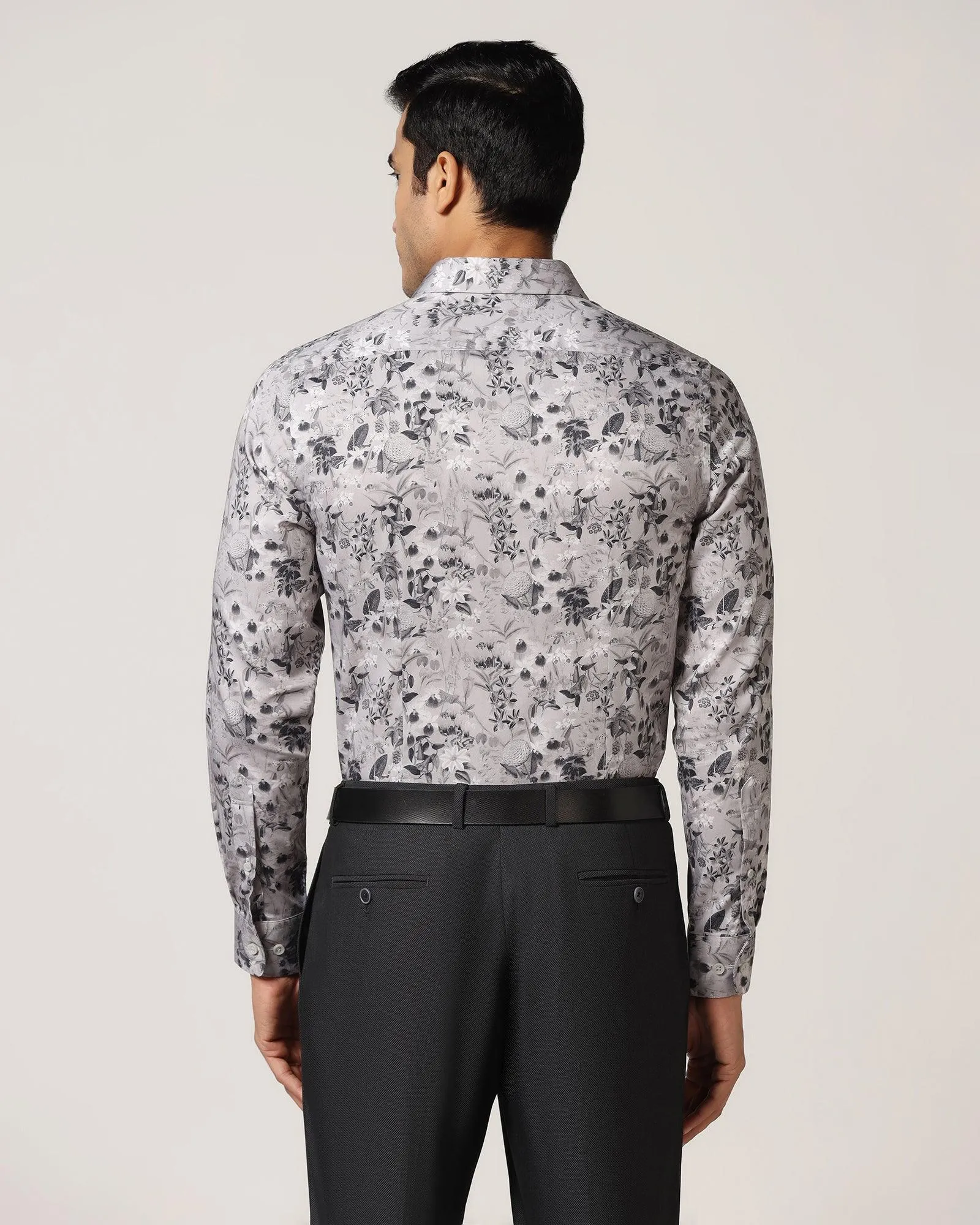 Formal Grey Printed Shirt - Fret