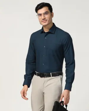 Formal Teal Textured Shirt - Fred