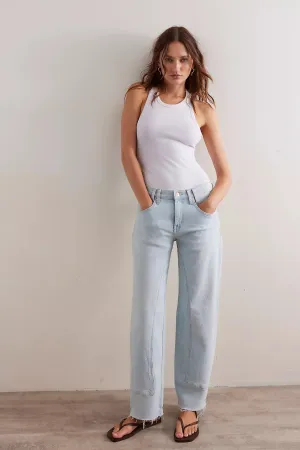 Free People Risk Taker Mid-Rise Straight Jean