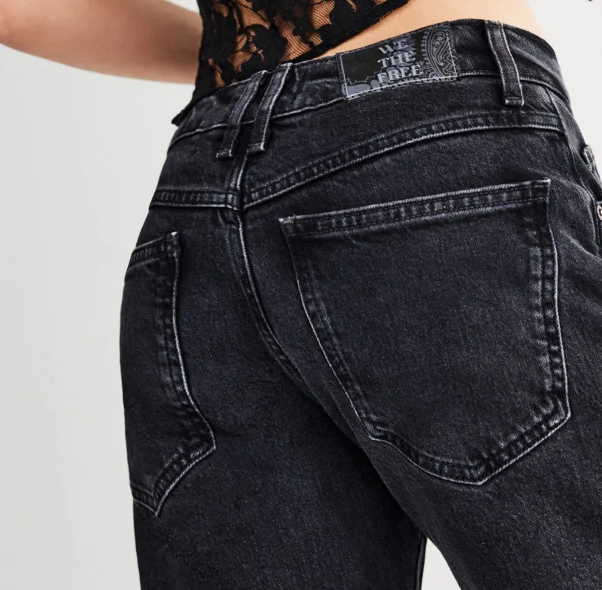 Free People Risk Taker Mid-Rise Straight Jean