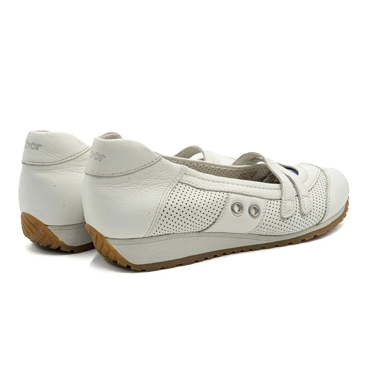 Gabor Easy Walking Sport Shoes Leather White Colour For Women