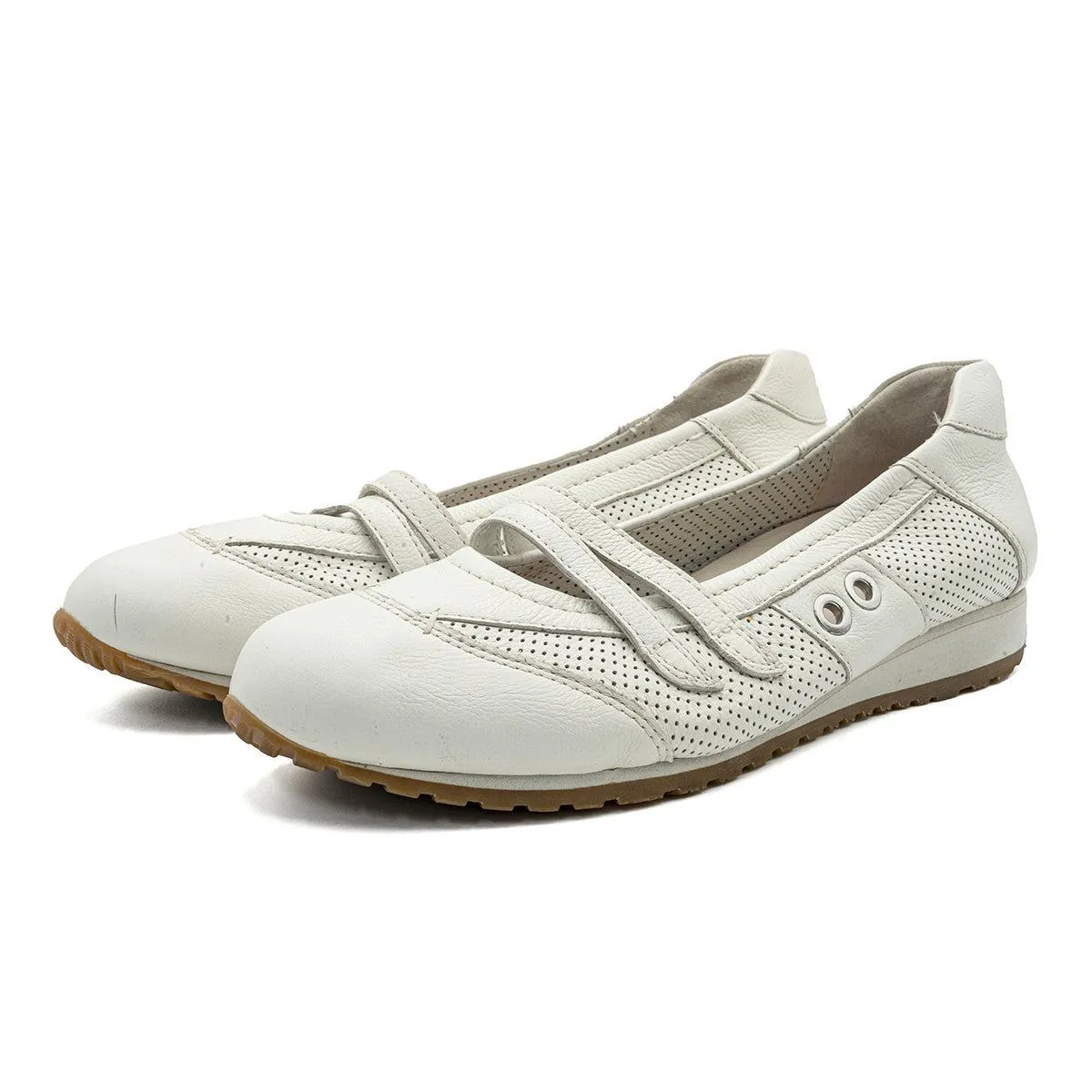 Gabor Easy Walking Sport Shoes Leather White Colour For Women