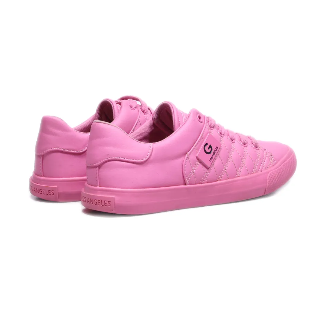 Gbg Low-Top Sneakers Leather Pink Colour For Women