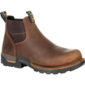 Georgia Boot Eagle One Men's Steel Toe Waterproof Chelsea Boots Gb00337 In Brown