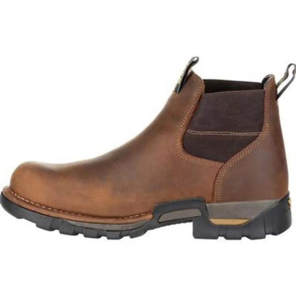 Georgia Boot Eagle One Men's Steel Toe Waterproof Chelsea Boots Gb00337 In Brown