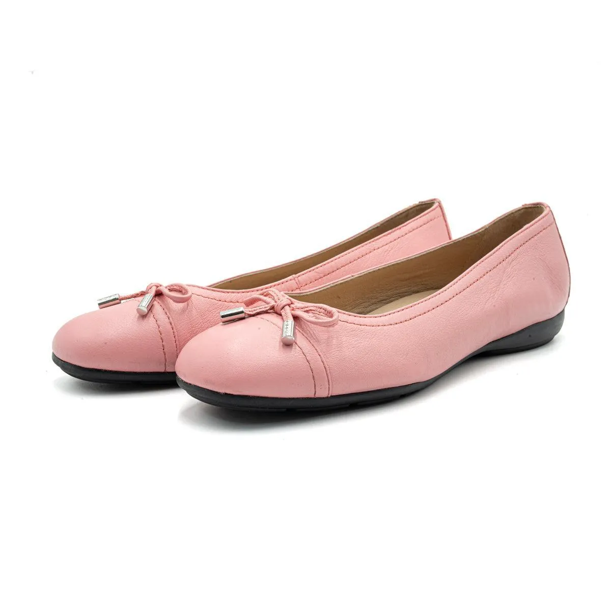 Geox Ballerinas Leather Pink Colour For Women