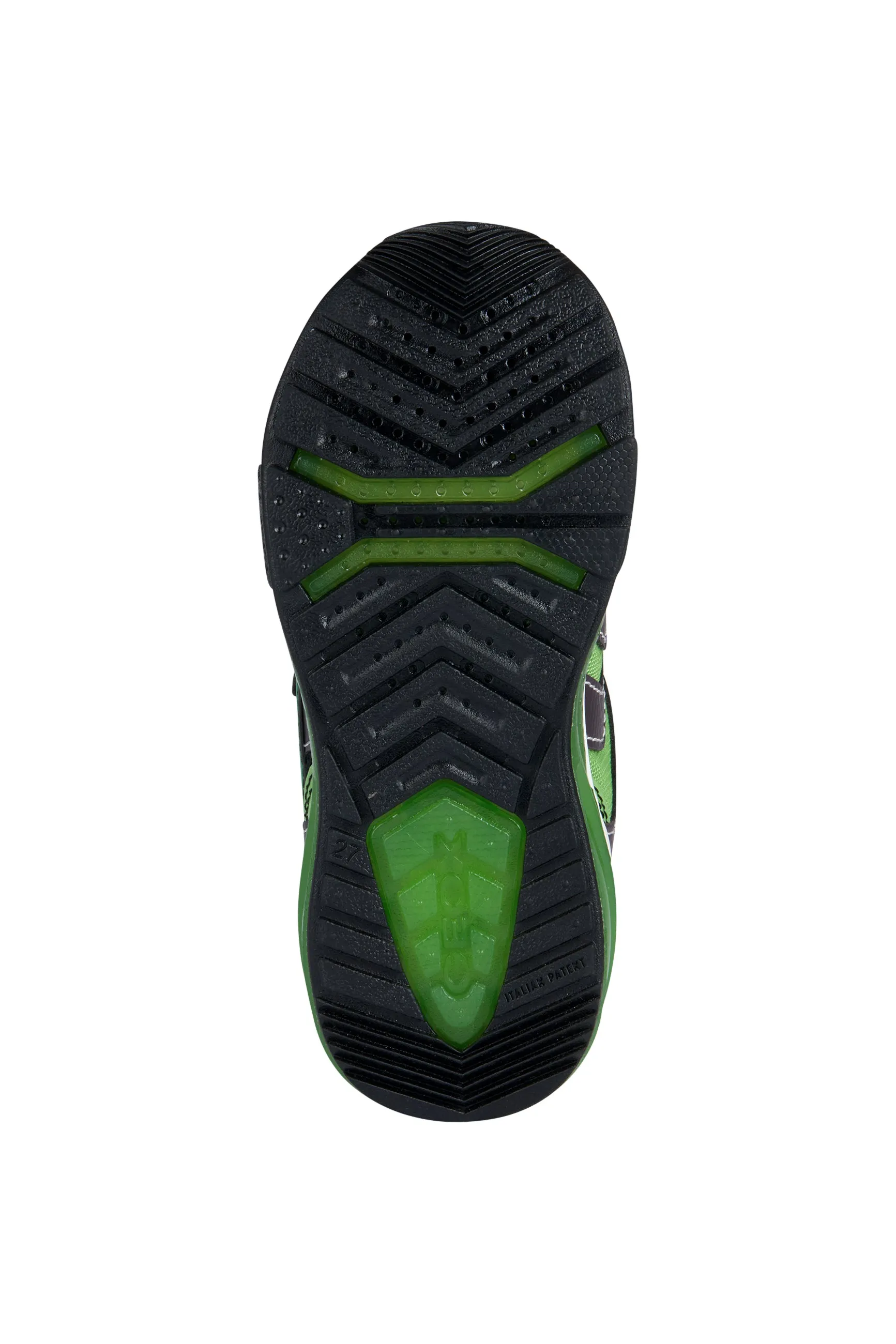 Geox Bayonc Hulk Boys Black-Green Lights Marvel Trainer