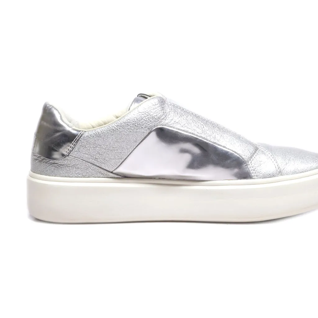 Geox Low-Top Sneakers Leather Silver Colour For Women