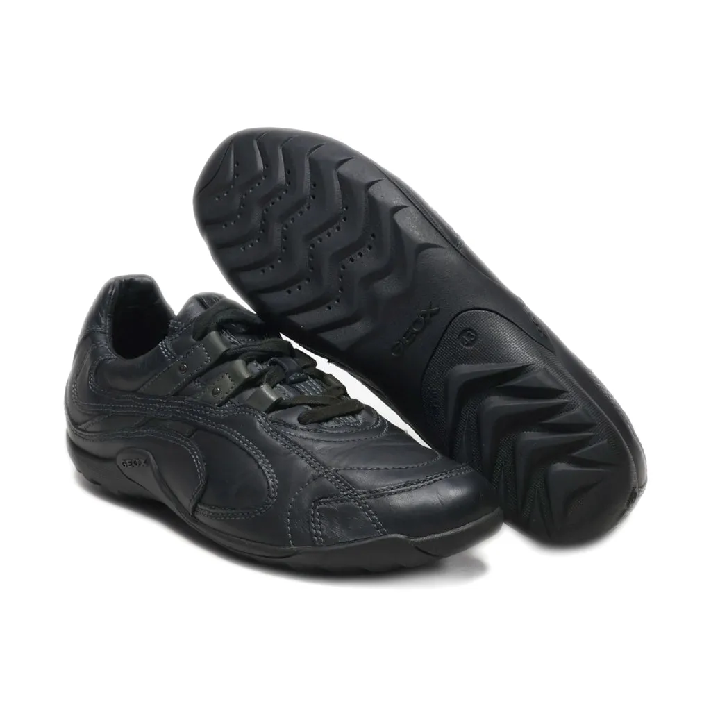 Geox Respira Sport Shoes Leather Black Colour For Men