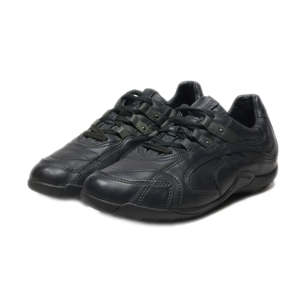 Geox Respira Sport Shoes Leather Black Colour For Men