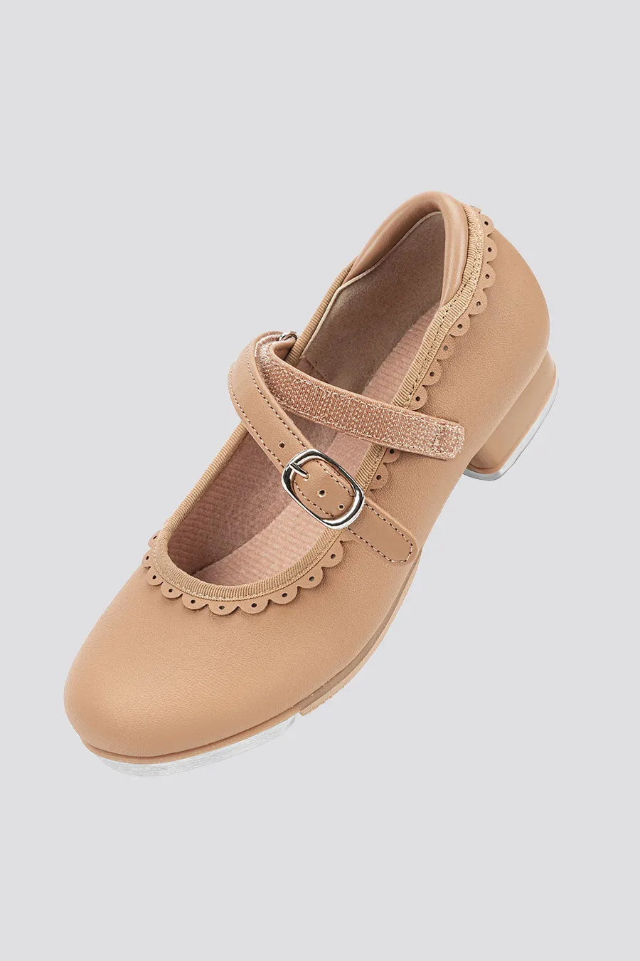 Girls Elegant Scallop Tap Shoes