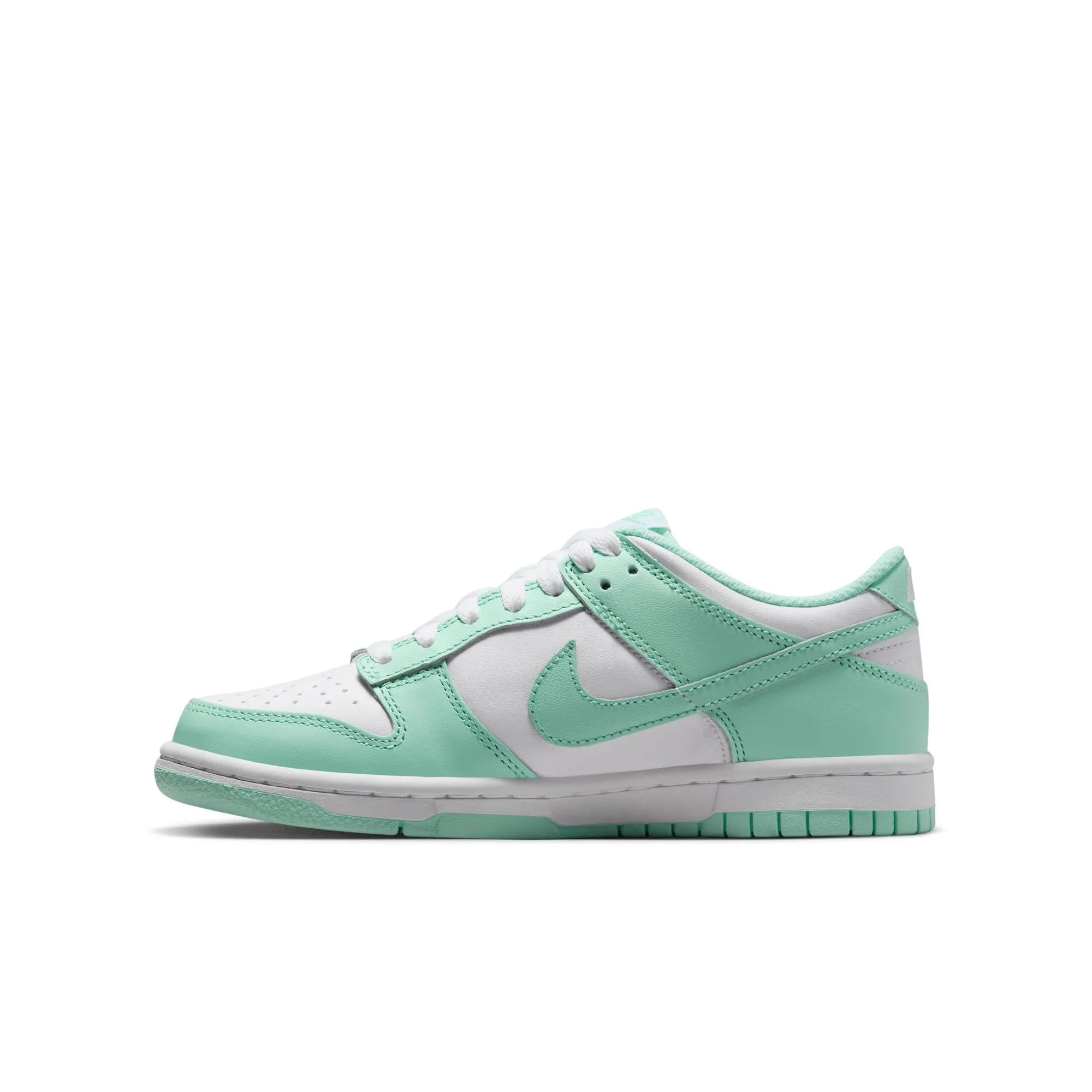 Grade School Nike Dunk Low White/Mint Foam FZ3534-100