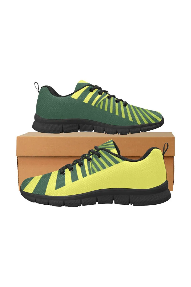 Green Illusion Women's Breathable Running Shoes (Model 055)