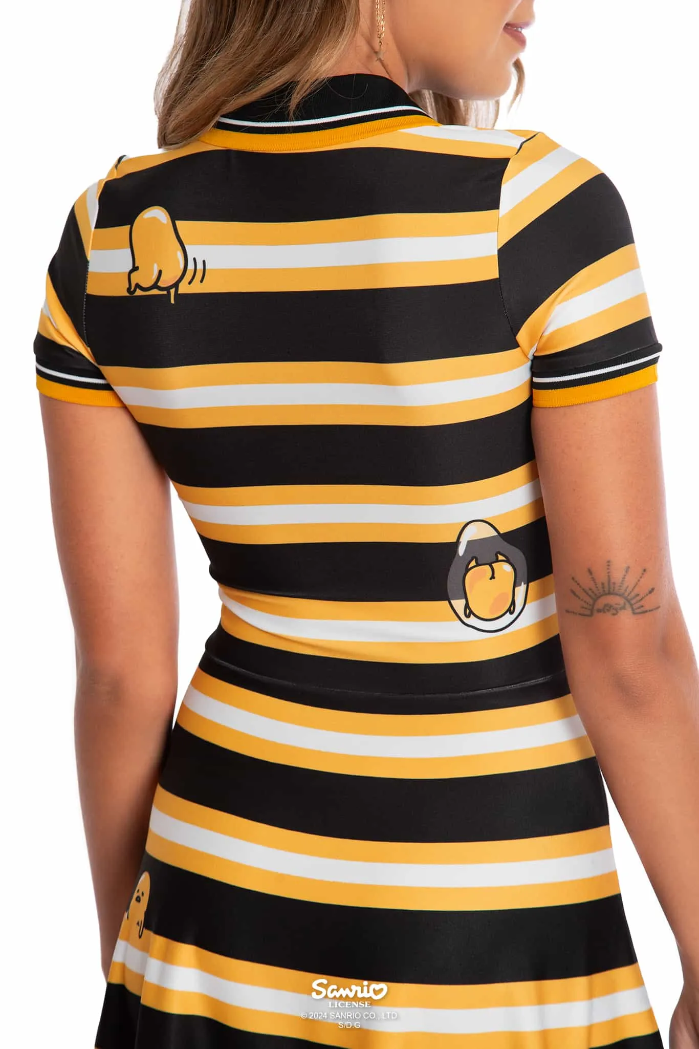 Gudetama Stripe Polo Skater Dress