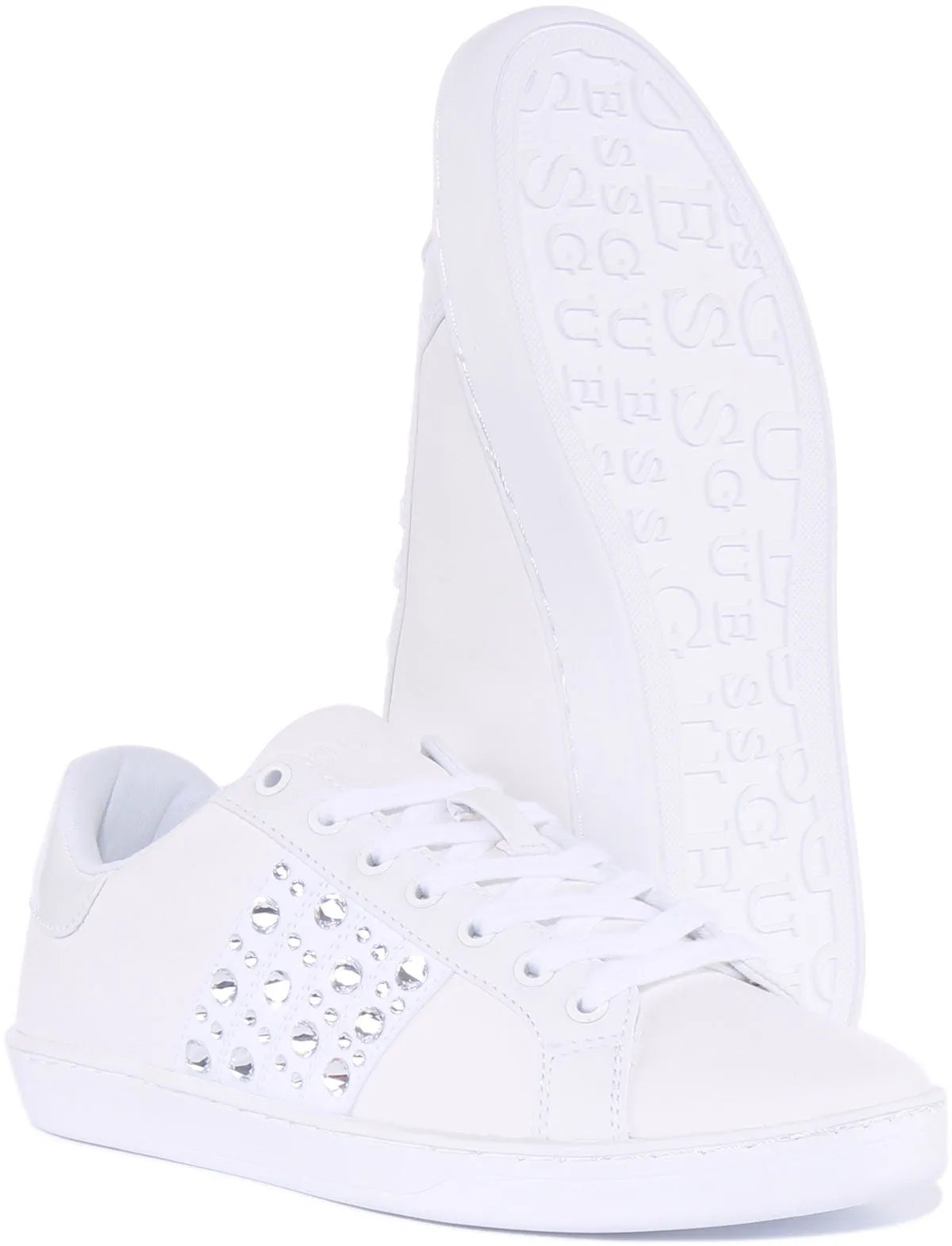 Guess Jacobb Studd In White For Women