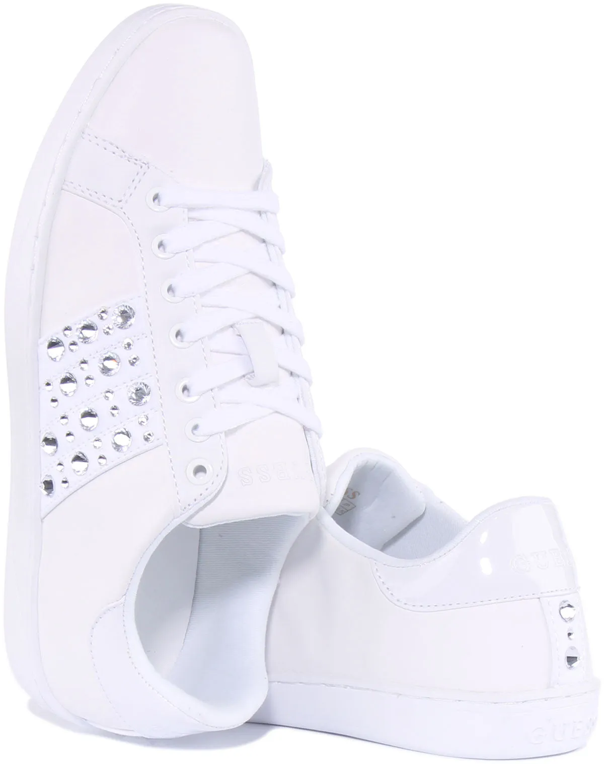 Guess Jacobb Studd In White For Women