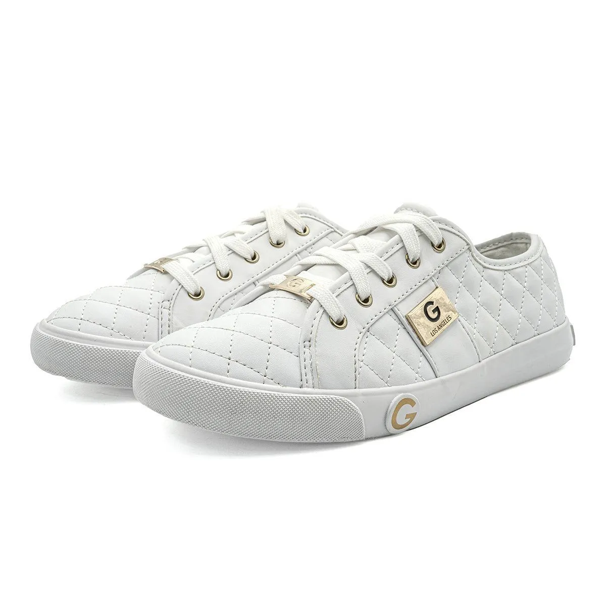 Guess Low-Top Sneakers Leather White Colour For Women