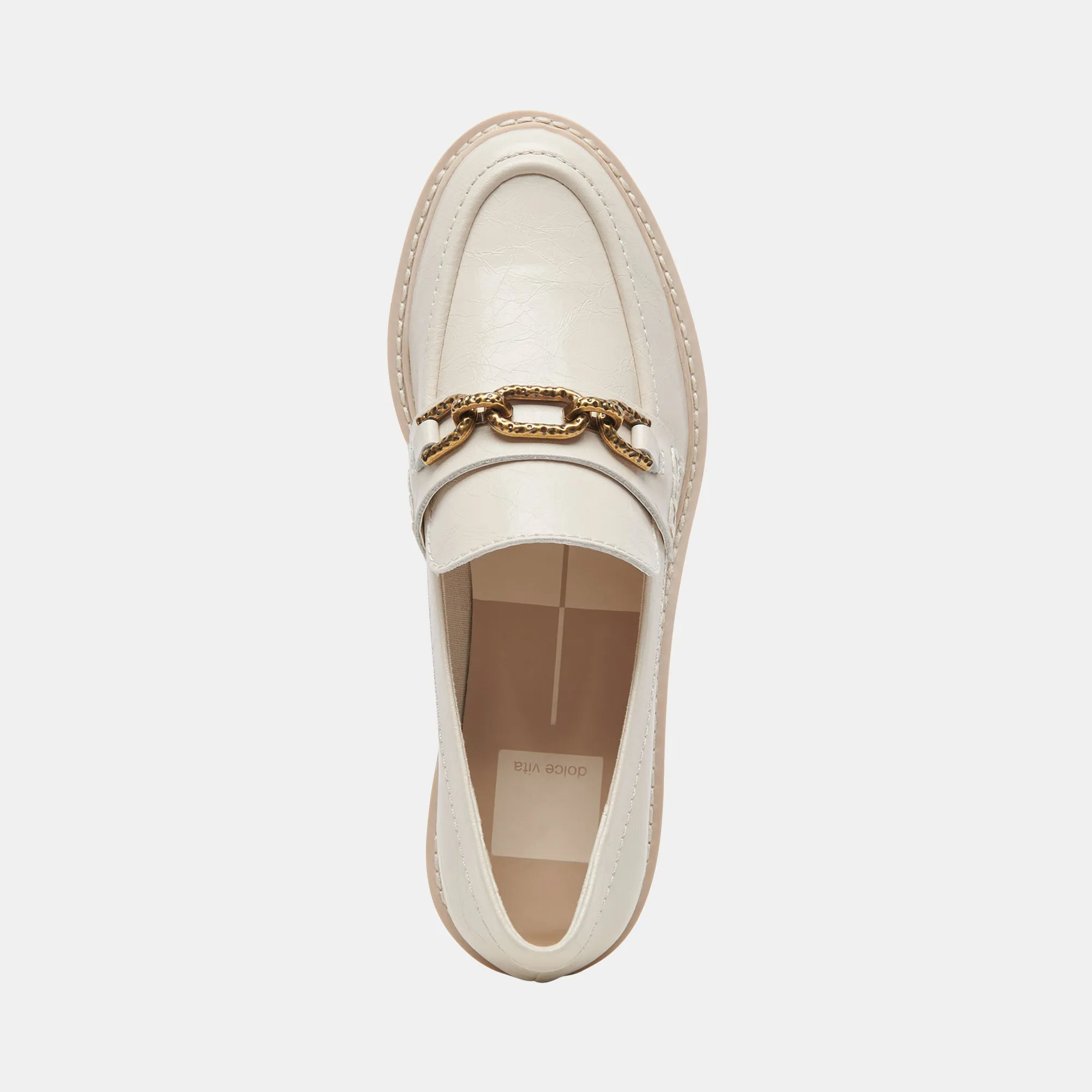 HARLEN LOAFERS IVORY CRINKLE PATENT