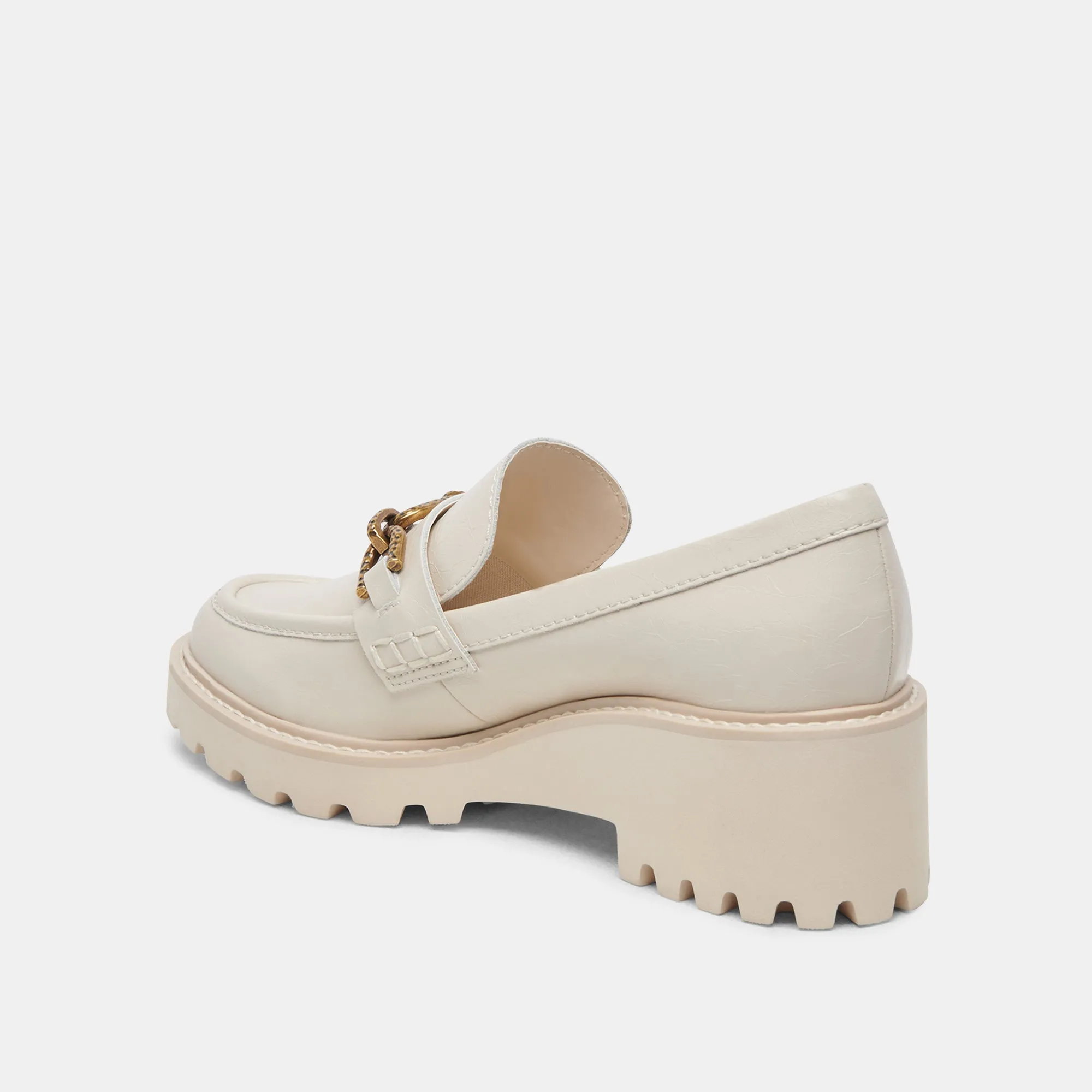 HARLEN LOAFERS IVORY CRINKLE PATENT