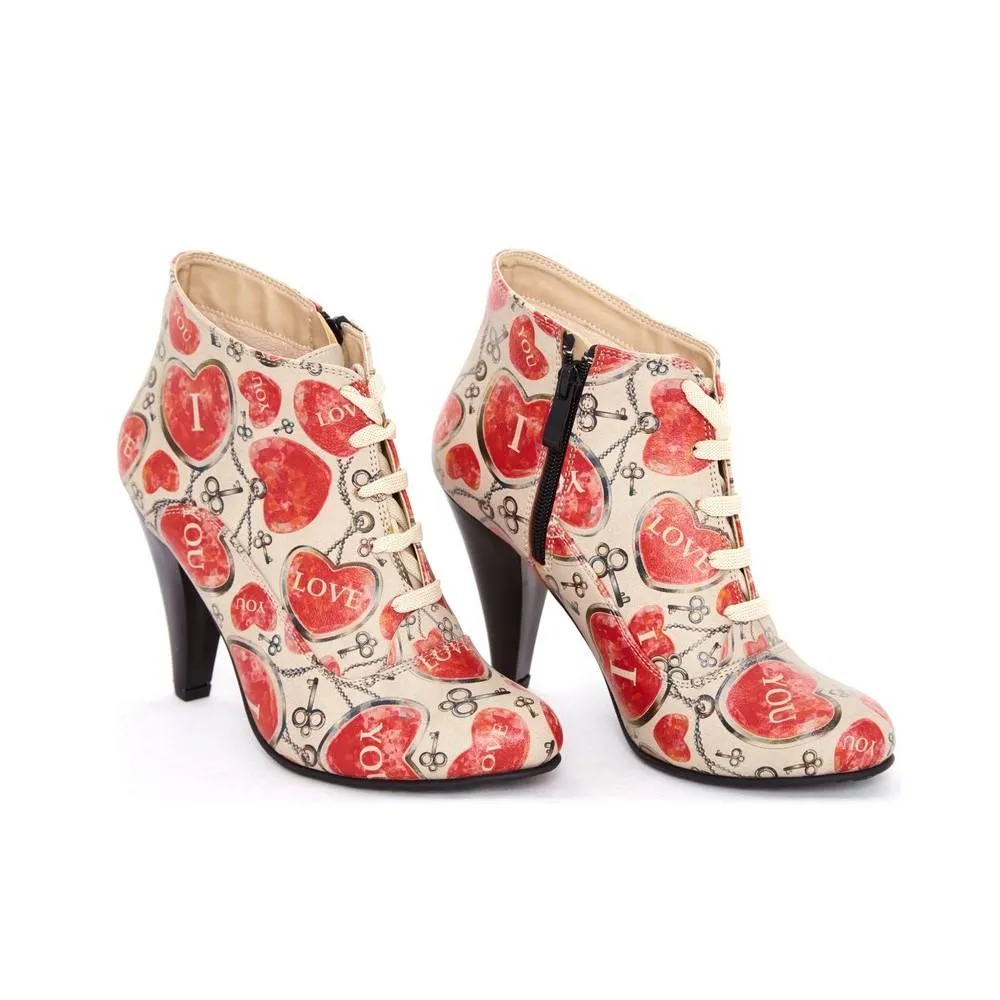 Hearts Ankle Boots BT303