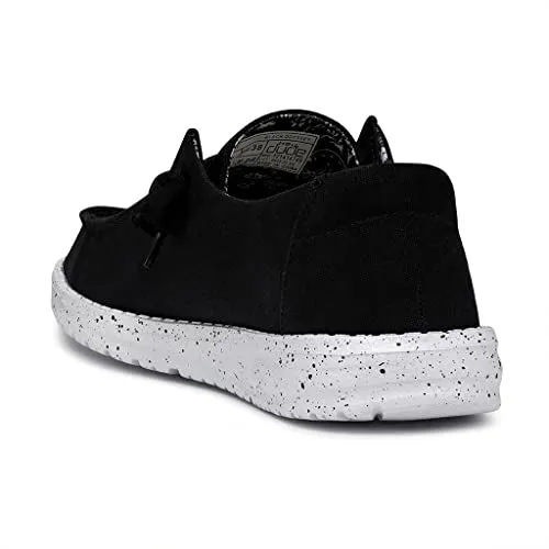 Hey Dude Women's Wendy Basic Black Odyssey Size 8 | Women's Shoes | Women's Slip On Shoes | Comfortable & Light-Weight