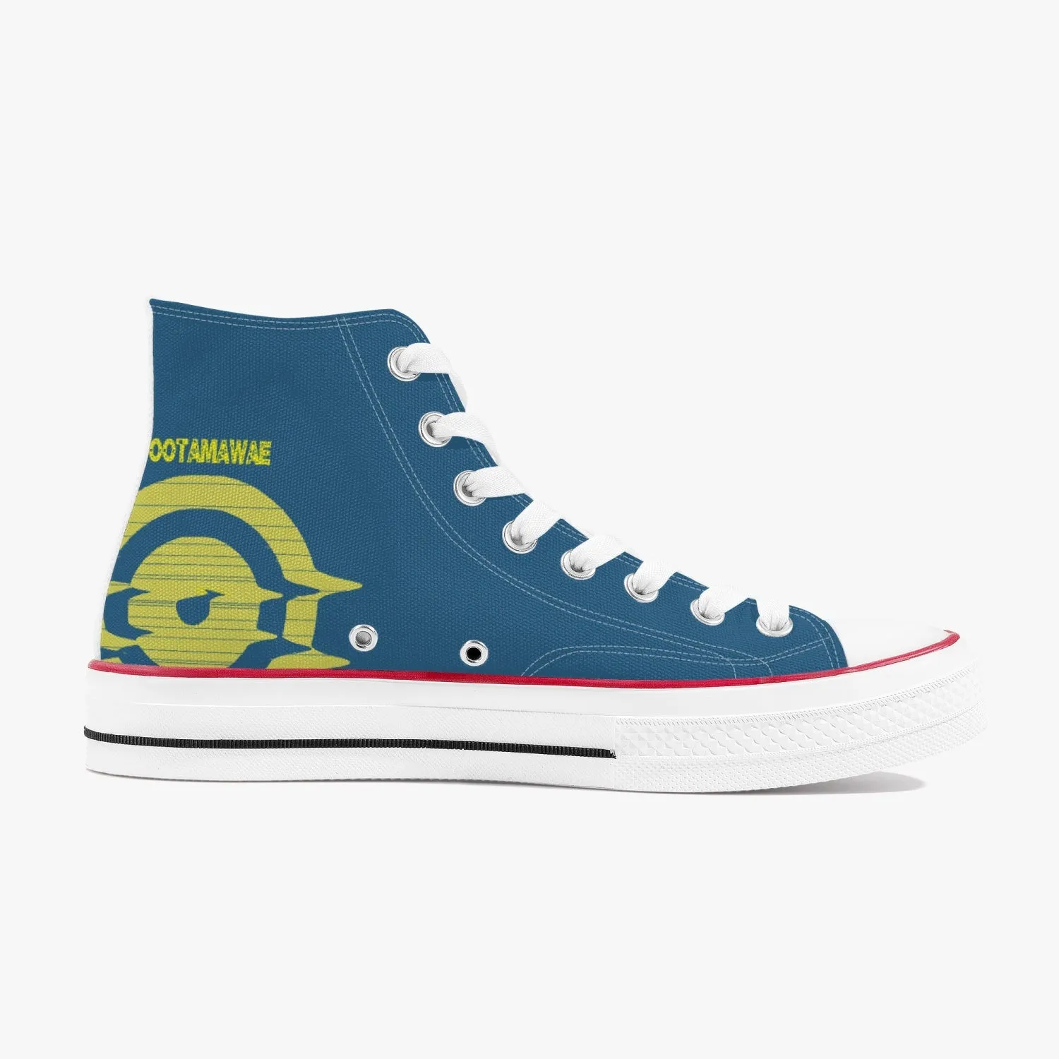 High-Top Canvas Shoes - Blue/Yellow logo