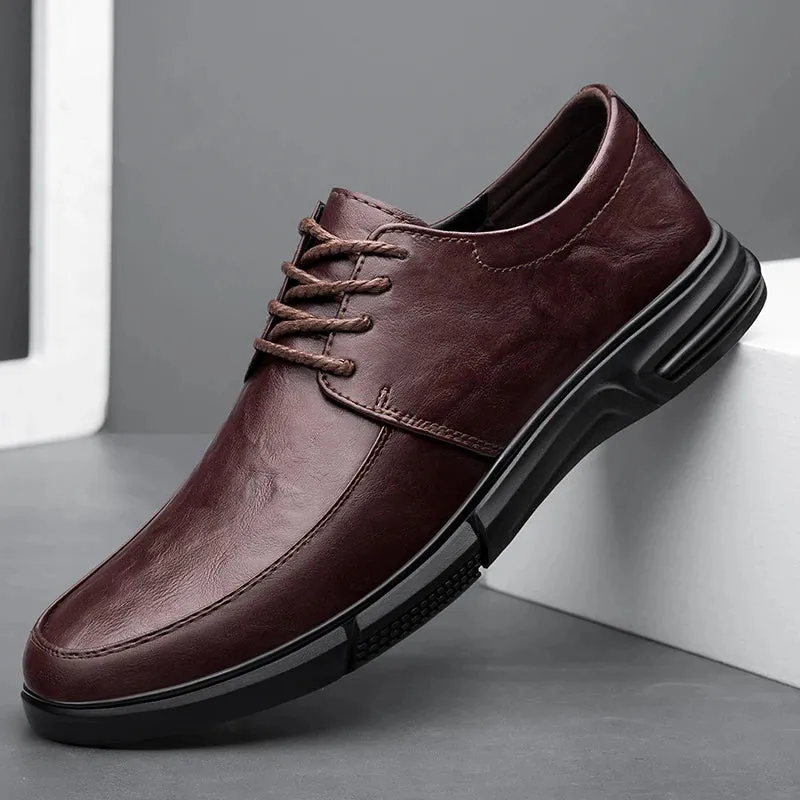 Hnzxzm Men Shoes Lace up Oxfords Formal Classic Business Office Wedding Shoes Wear Elegant Casual Genuine Leather Zapatos Shoes Men