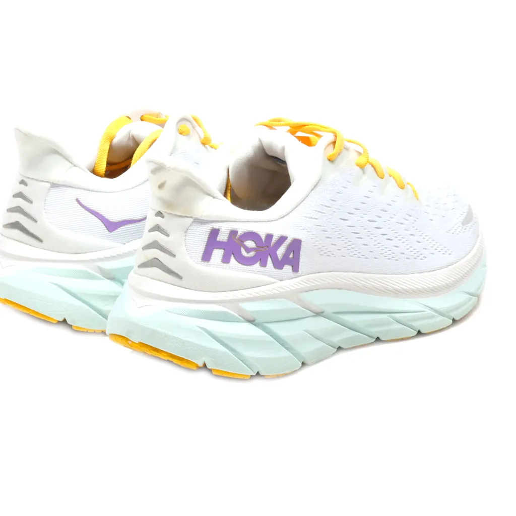 Hoka Clifton 8 Sport Shoes Fabric White Colour For Men